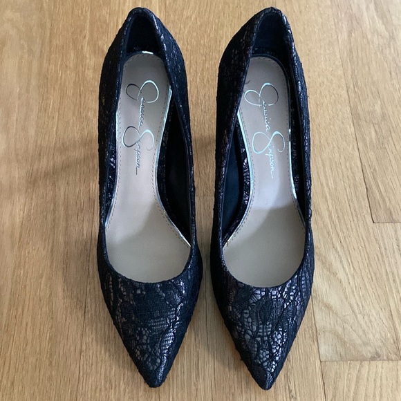 Jessica Simpson Like New “Carpena” Lacy Heels - Picture 12 of 14